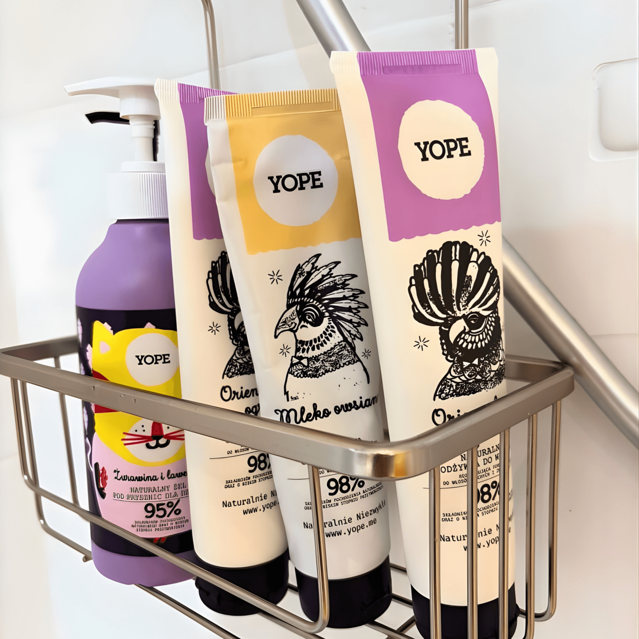 Naturalne kosmetyki YOPE w łazience - dom wakacyjny Soblówka